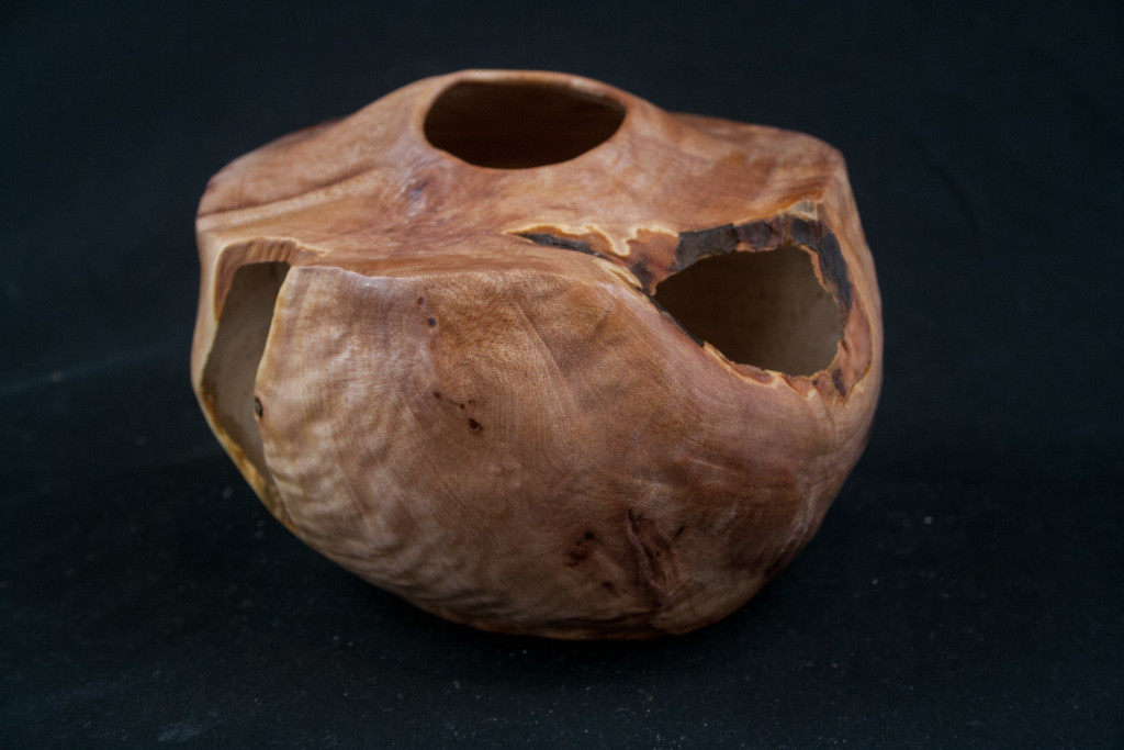 218 Madrone Burl Natural Edge Hollow Form Distorted 5 x 3.5.......$39....SOLD