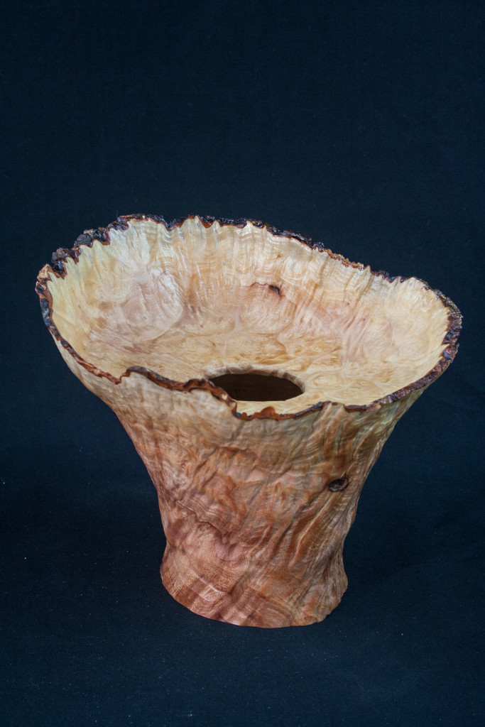 58 Madrone Burl Natural Edge Distorted Hollow Form 7 x 5,5 ....... $165