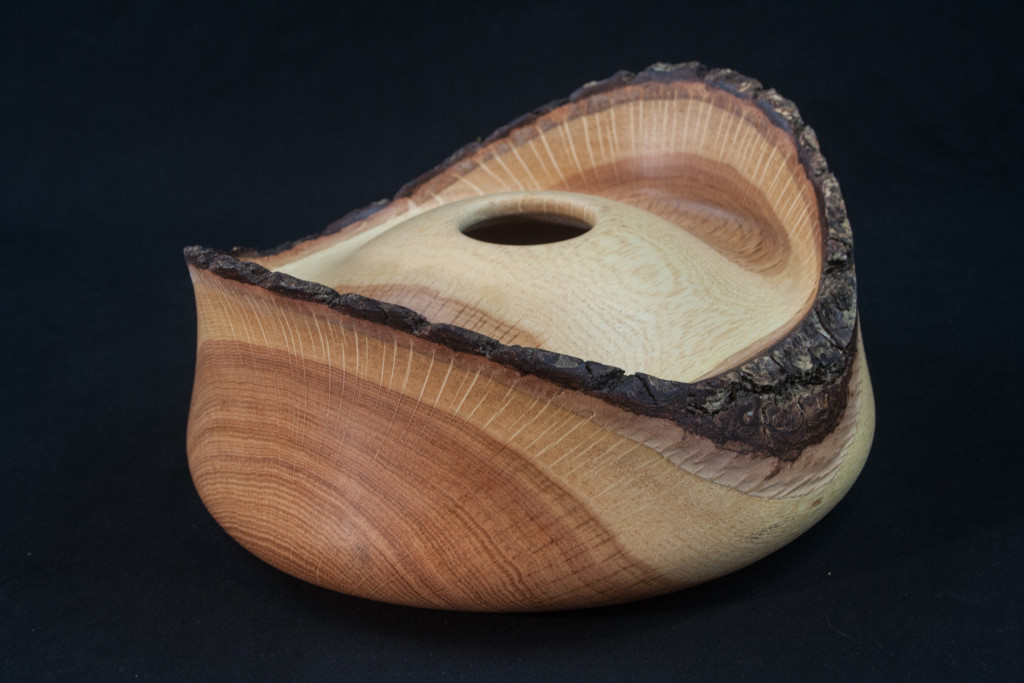 23 Red Oak Natural Edge Hollow Form 9 x 4...........  $159.........    SOLD