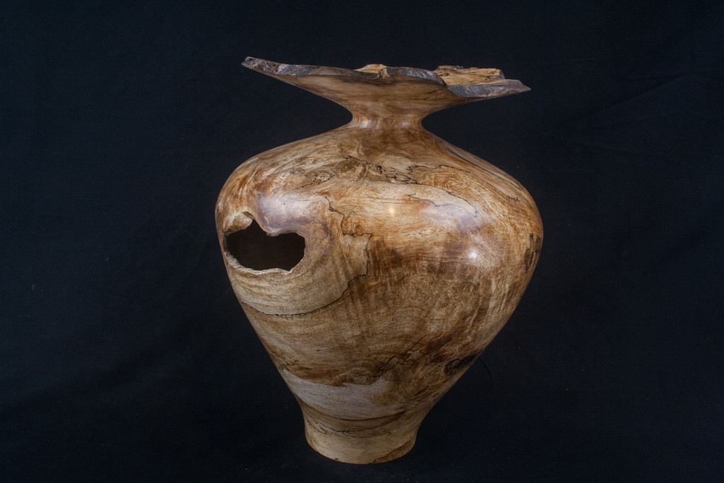 336 Maple Burl Spalted Hollow Form 9 X 12.......$650
